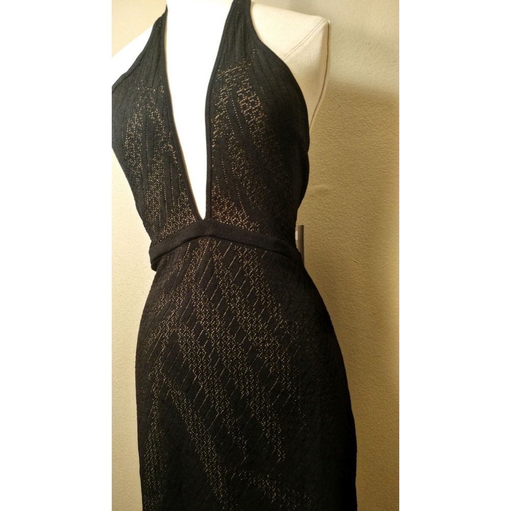 GUESS Knit Halter Dress LBD - Picture 4 of 7